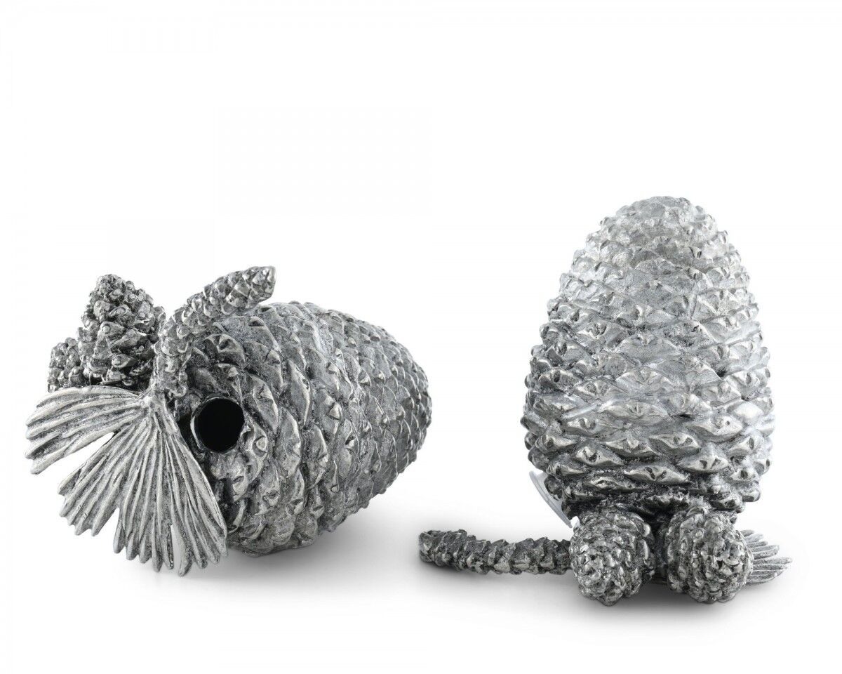 Pewter Pine Cones Salt & Pepper Set 1