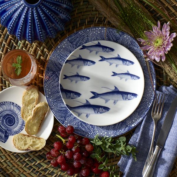 School of FIsh Coupe Salad or Dessert Plate LifeStyle
