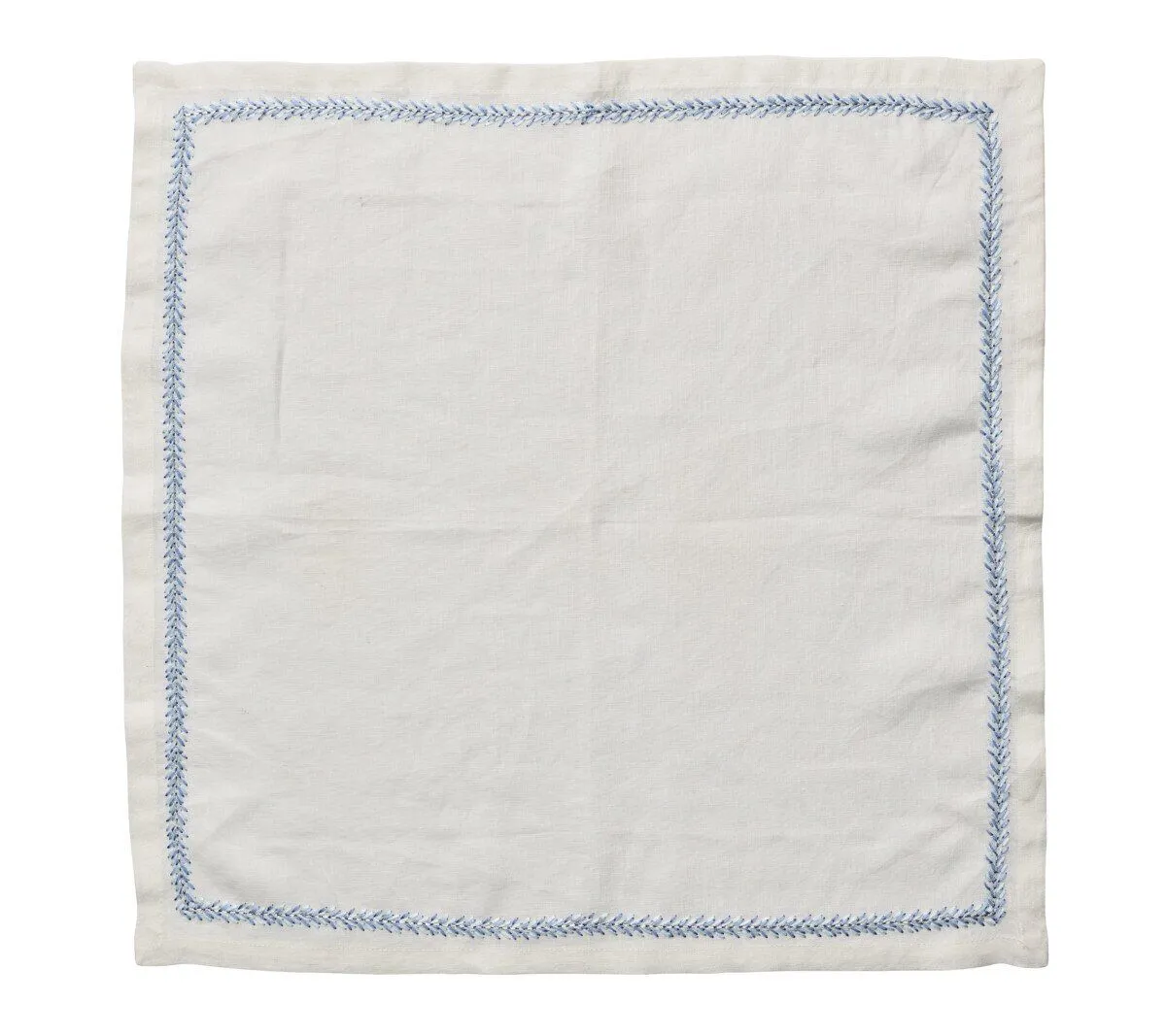 Kim Seybert Jardin Napkin In White & Periwinkle - Set of 4 - Image 2