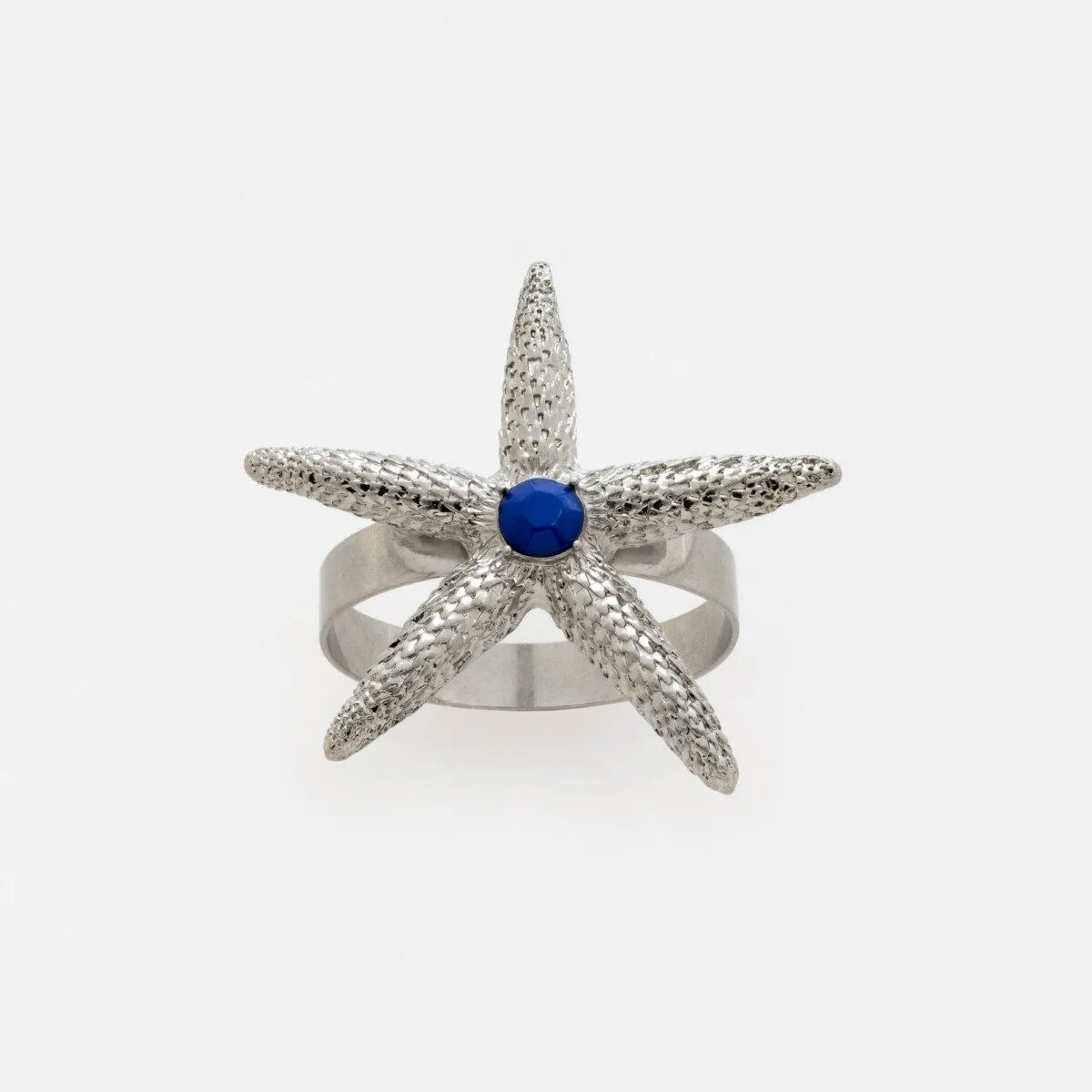 Joanna Buchanan Starfish Skinny Napkin Rings, Silver - Set of 4
