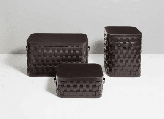Classic Woven Rectangular Basket With Lid