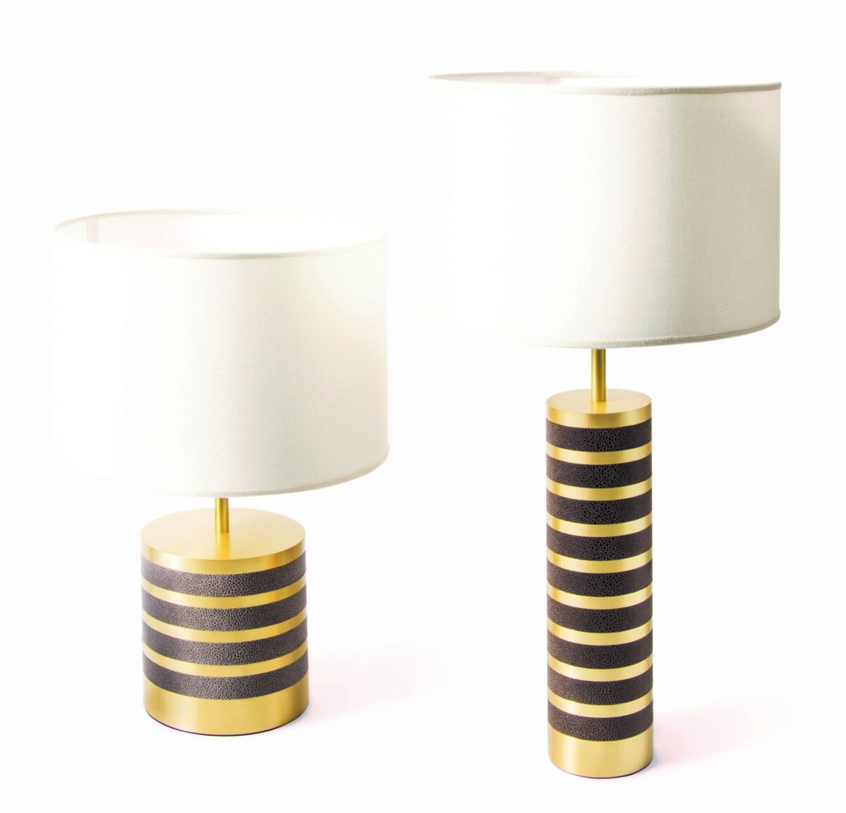 Concentric Rings Table Lamp in Ari Leather