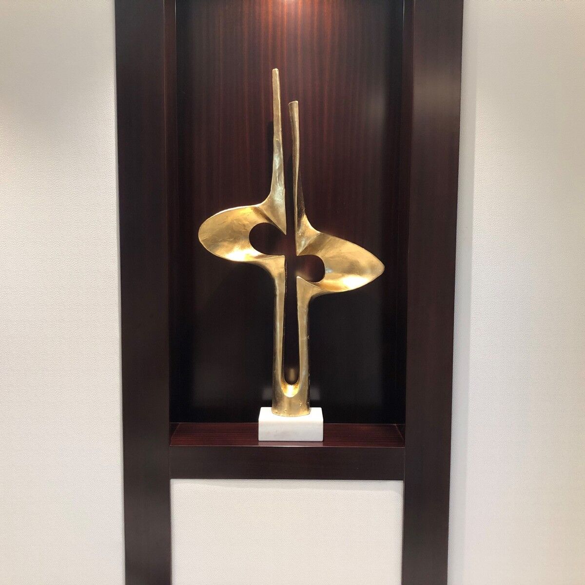 Brother and Sister Sculpture - Gold Leaf