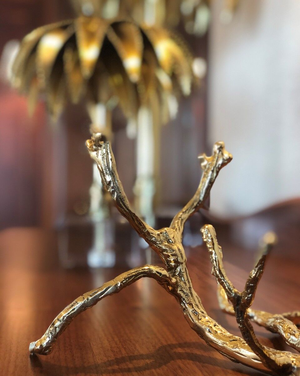 Twig Wine Bottle Holder Brass