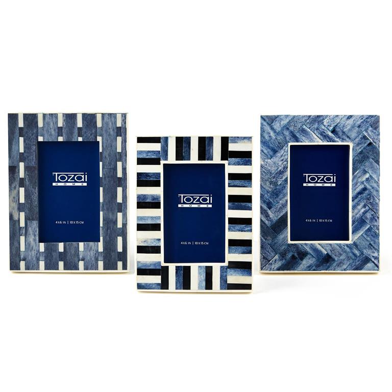 Tozai Home Mosaic Picture Frames in Azure-Bone