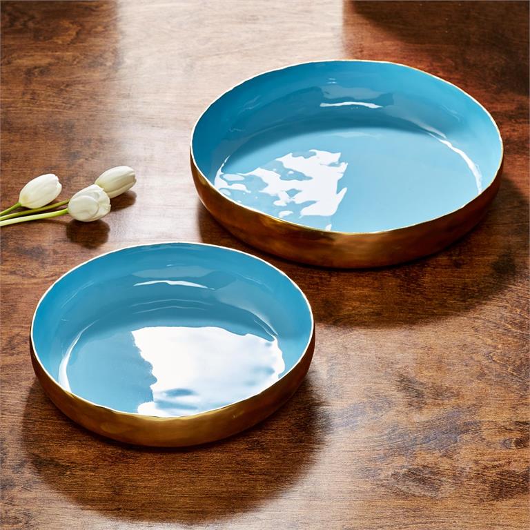 Two's Company Turquoise Round Lacquer Tray - Image 4