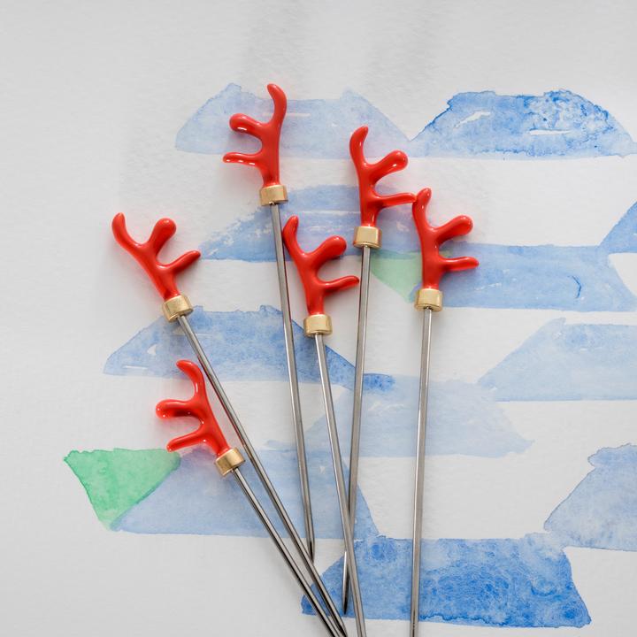 Joanna Buchanan Coral Cocktail Picks - Set Of 6