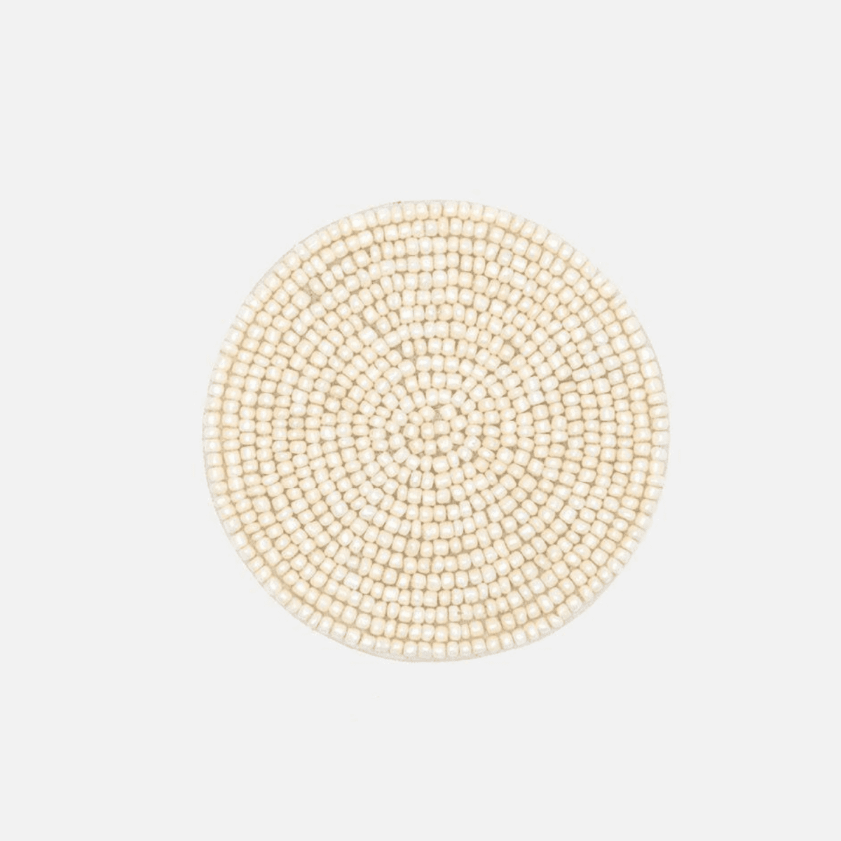 Glass beaded coasters Cream