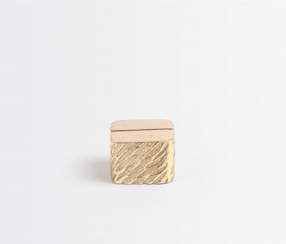 cube placecard holder in brass with gold finish, set of 4 #2