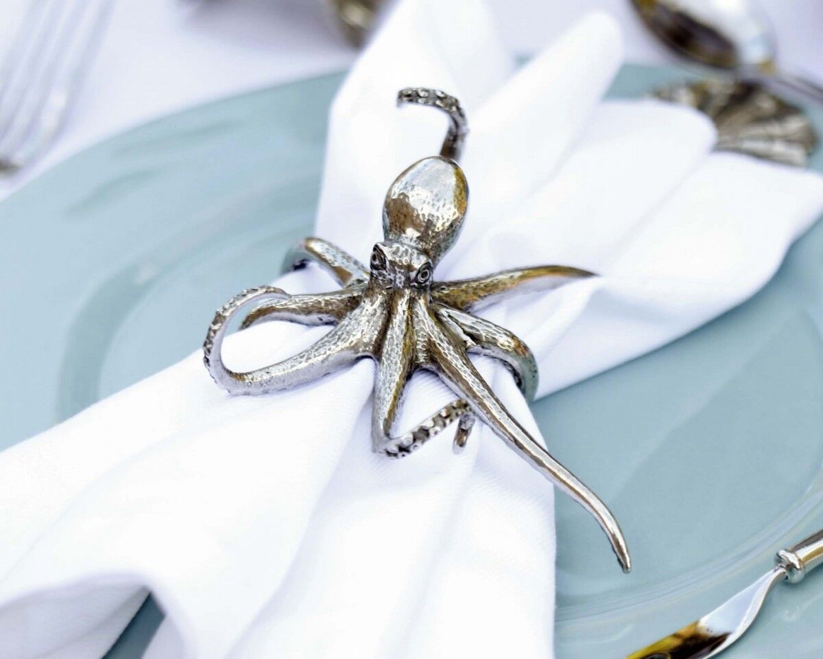 Pewter Octopus Napkin Ring 5