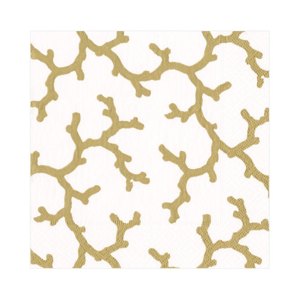 The Coral Sea Paper Luncheon Napkins in Gold
