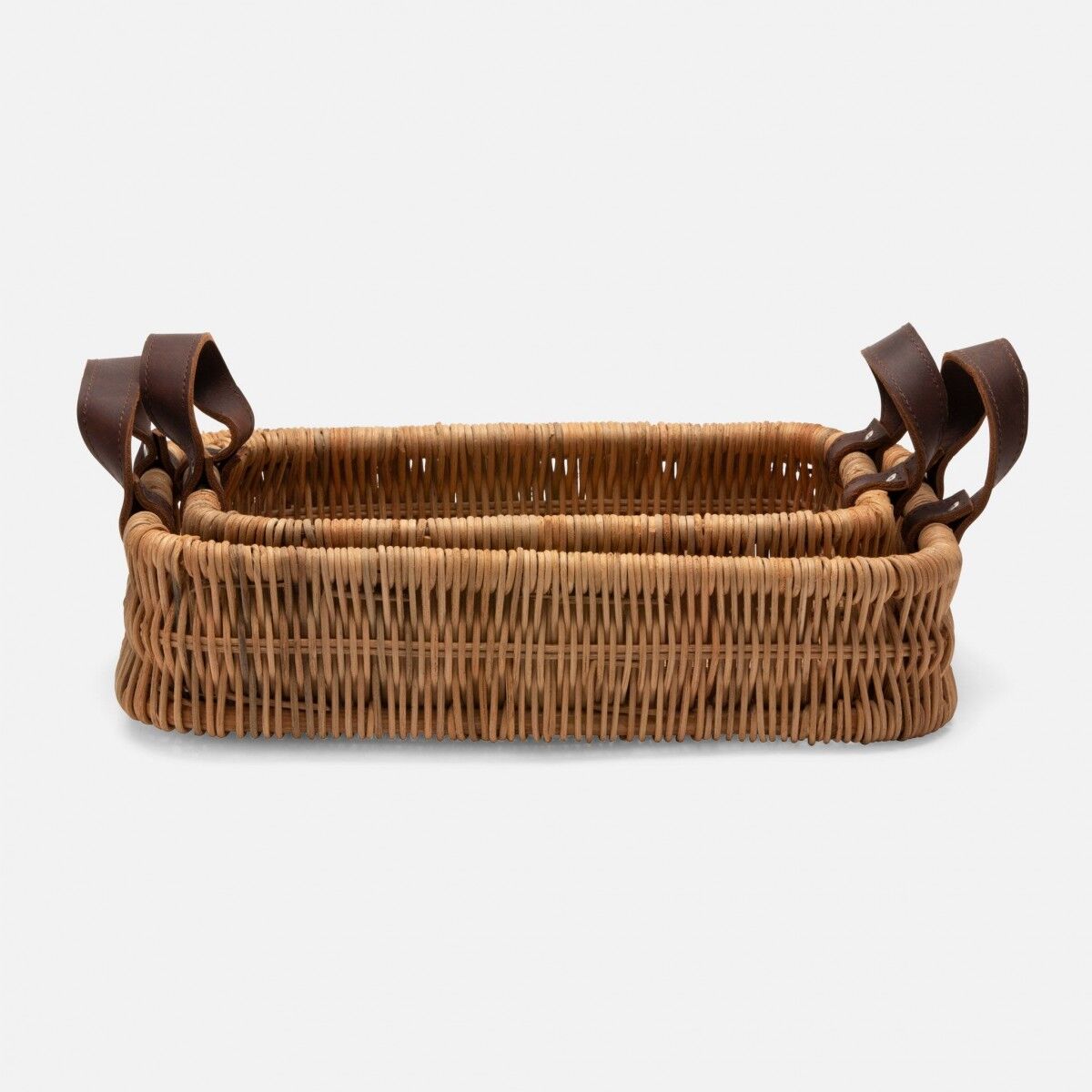 Pigeon & Poodle Yakima Rectangular Wicker Baskets with Handles - Image 3