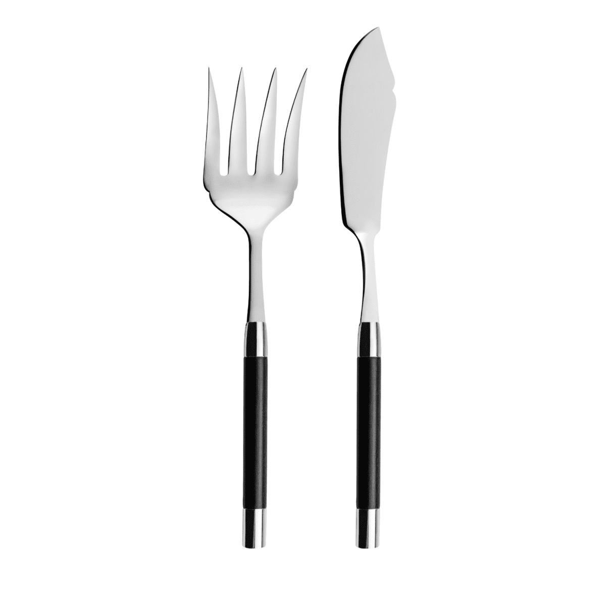 Conty Black Wood Fish Serving Set