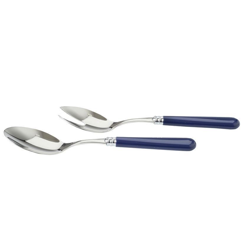 Helios navy blue salad serving set