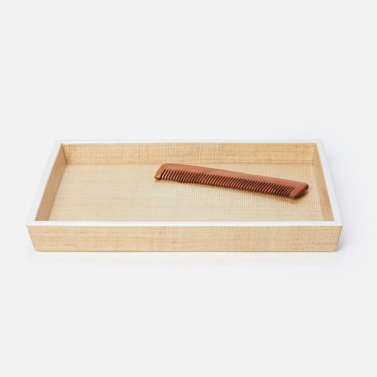 Maranello Beige Abaca White Resin Tray