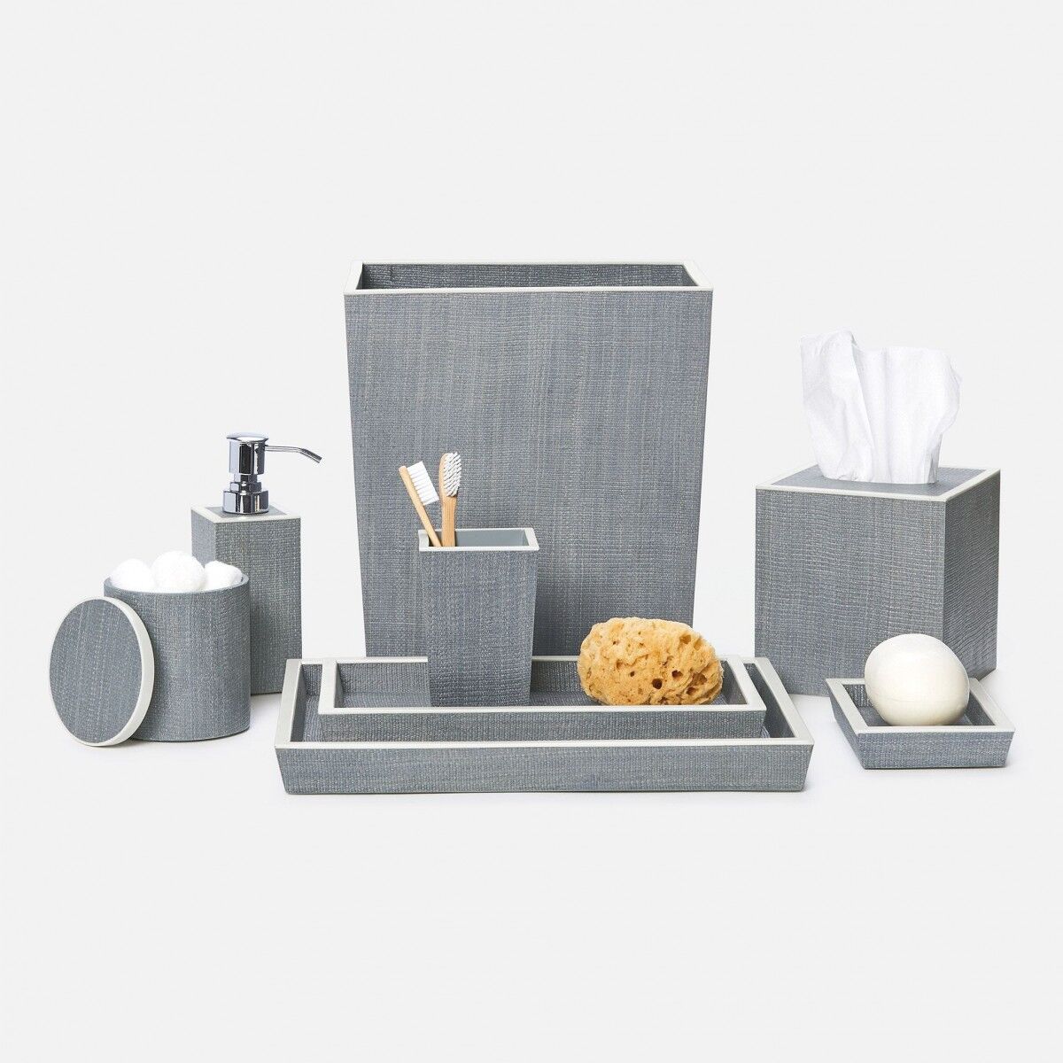 Maranello Steel Blue Abaca-White Resin