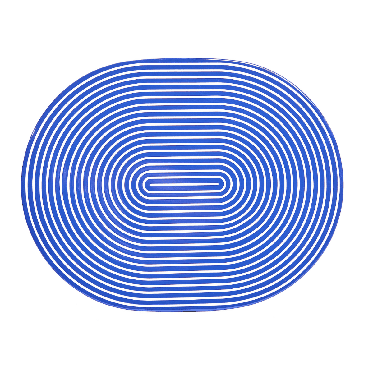 Navy & White Lacquer Stripe Placemat