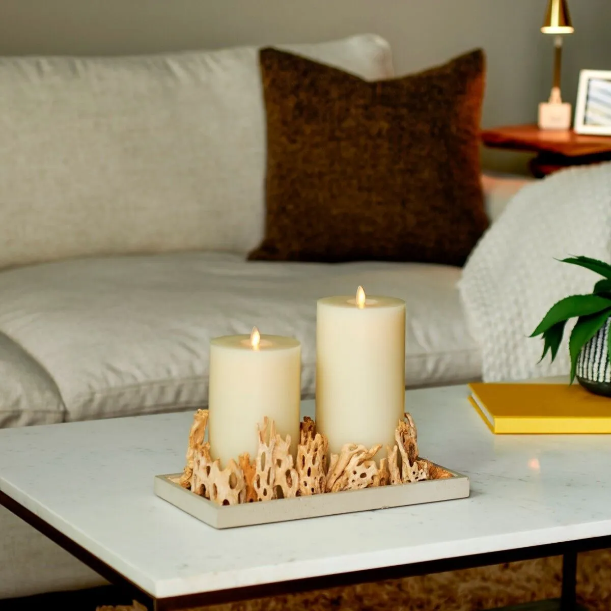 LightLi Wick to Flame 9 Pillar LED Candle Lifestyle