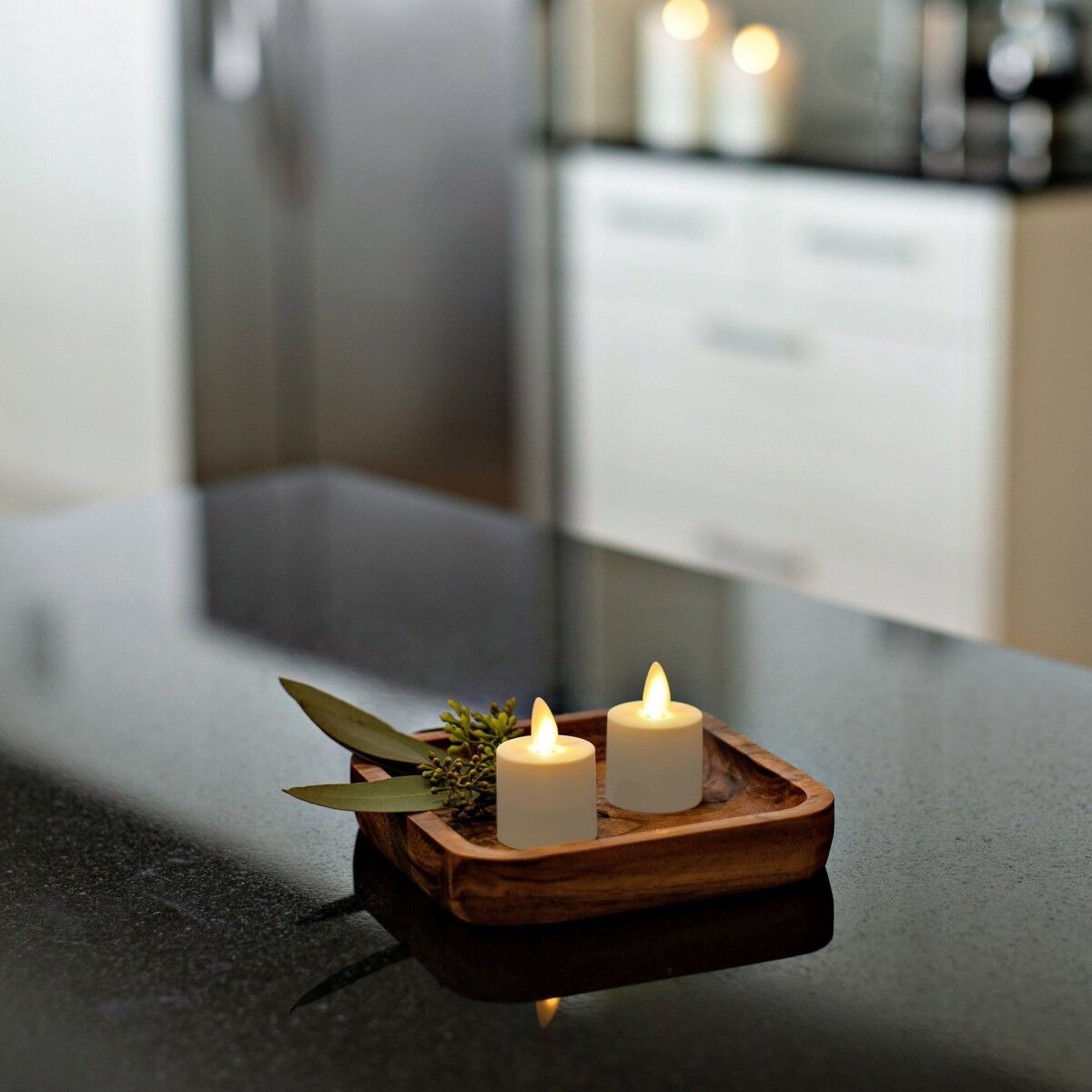 Matchless Candle Co Moving Flame Tealight LED Candle 2 Pack Lifestyle 2