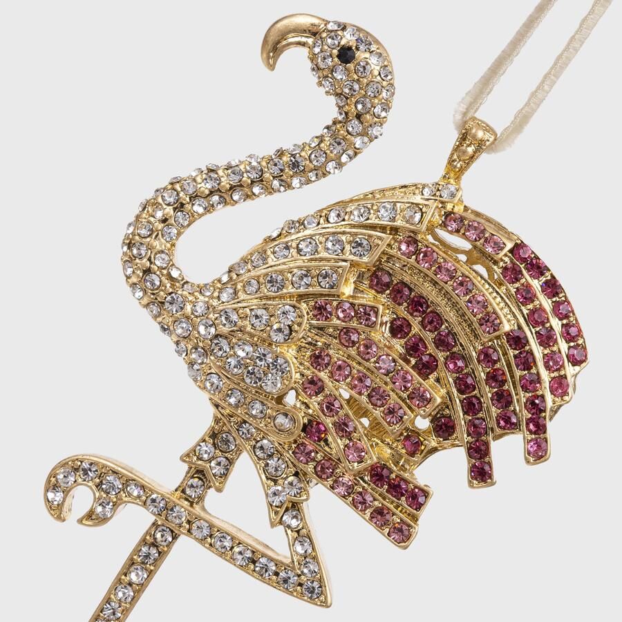 Flamingo Hanging Ornament Closeup