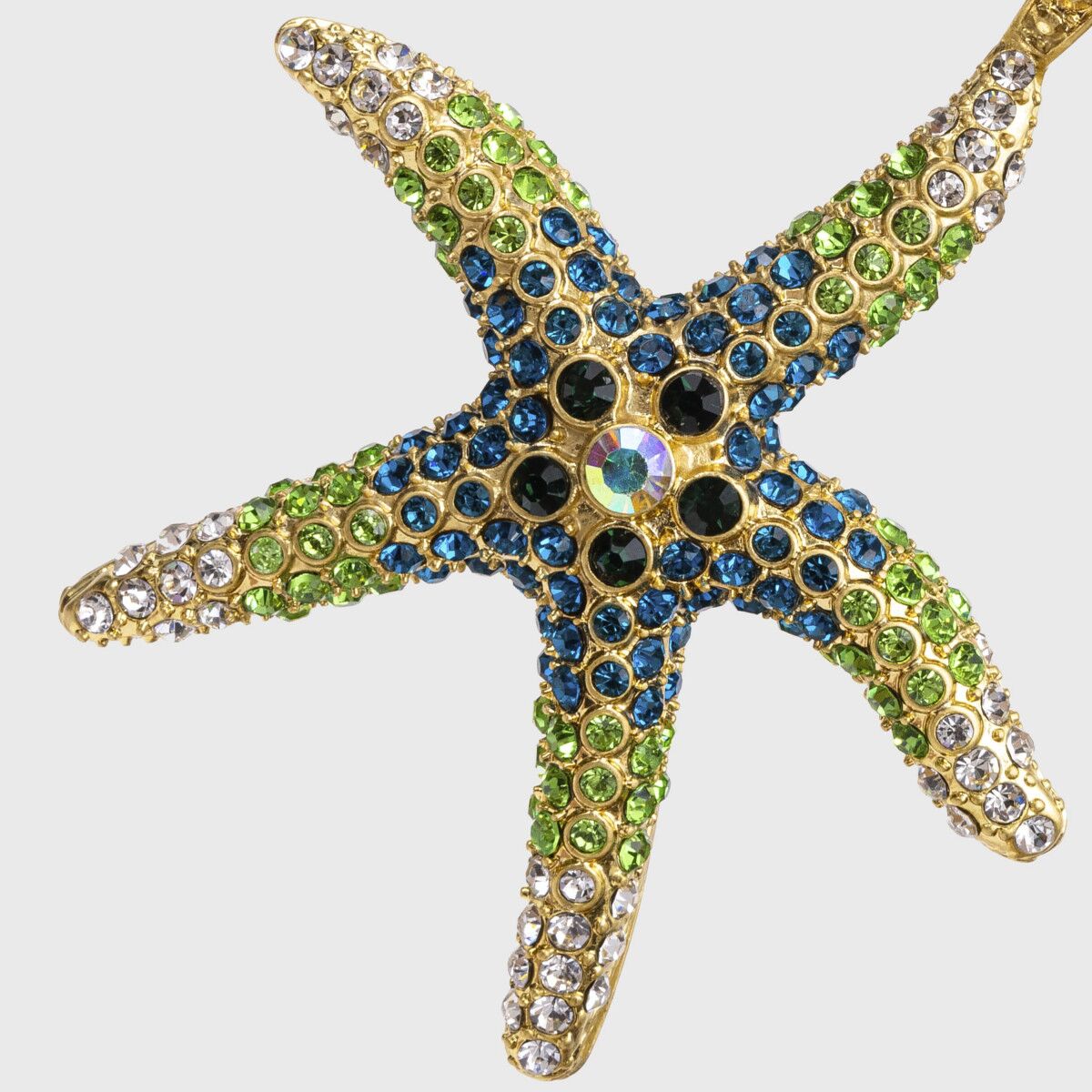 Starfish Hanging Ornament Green Closeup