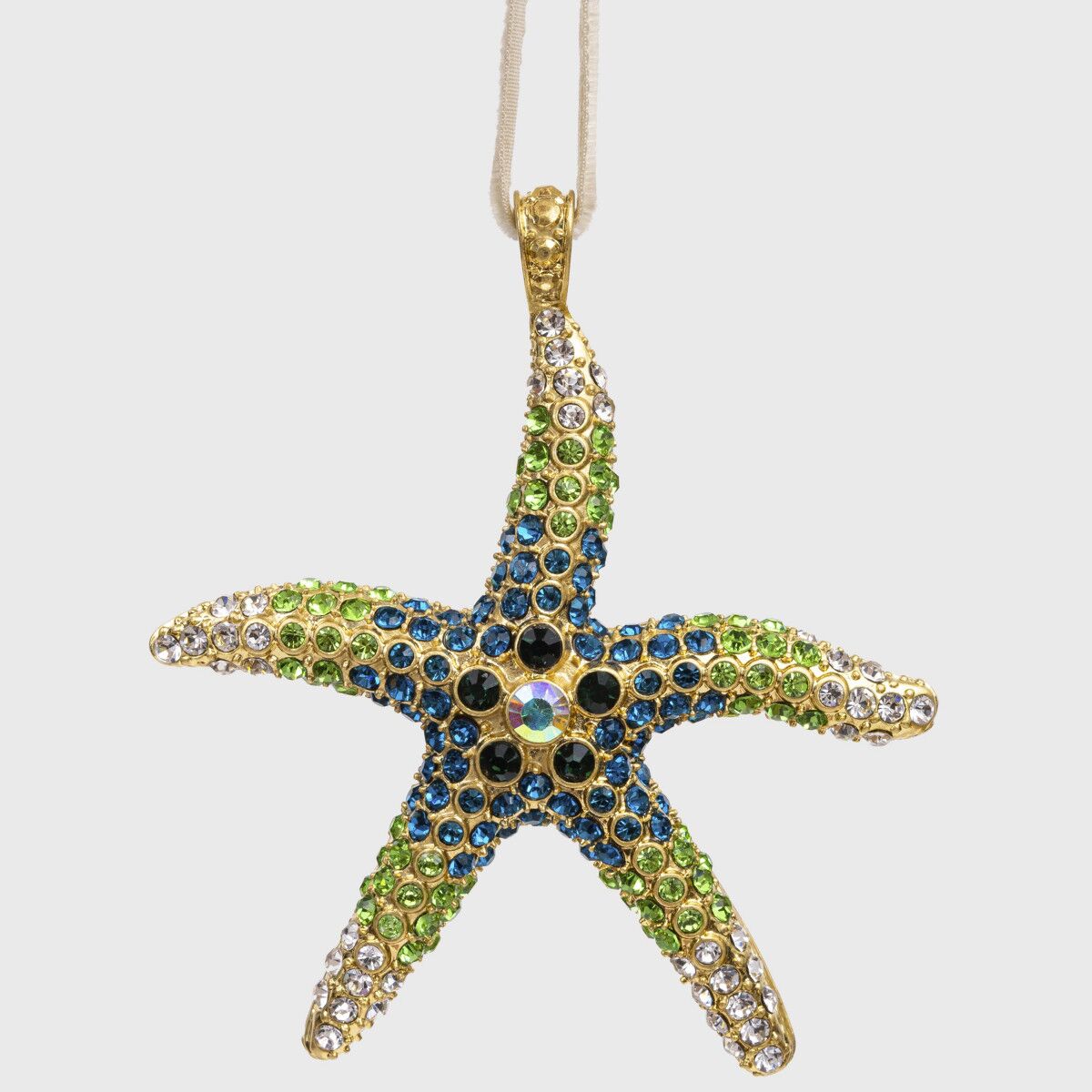 Starfish Hanging Ornament Green