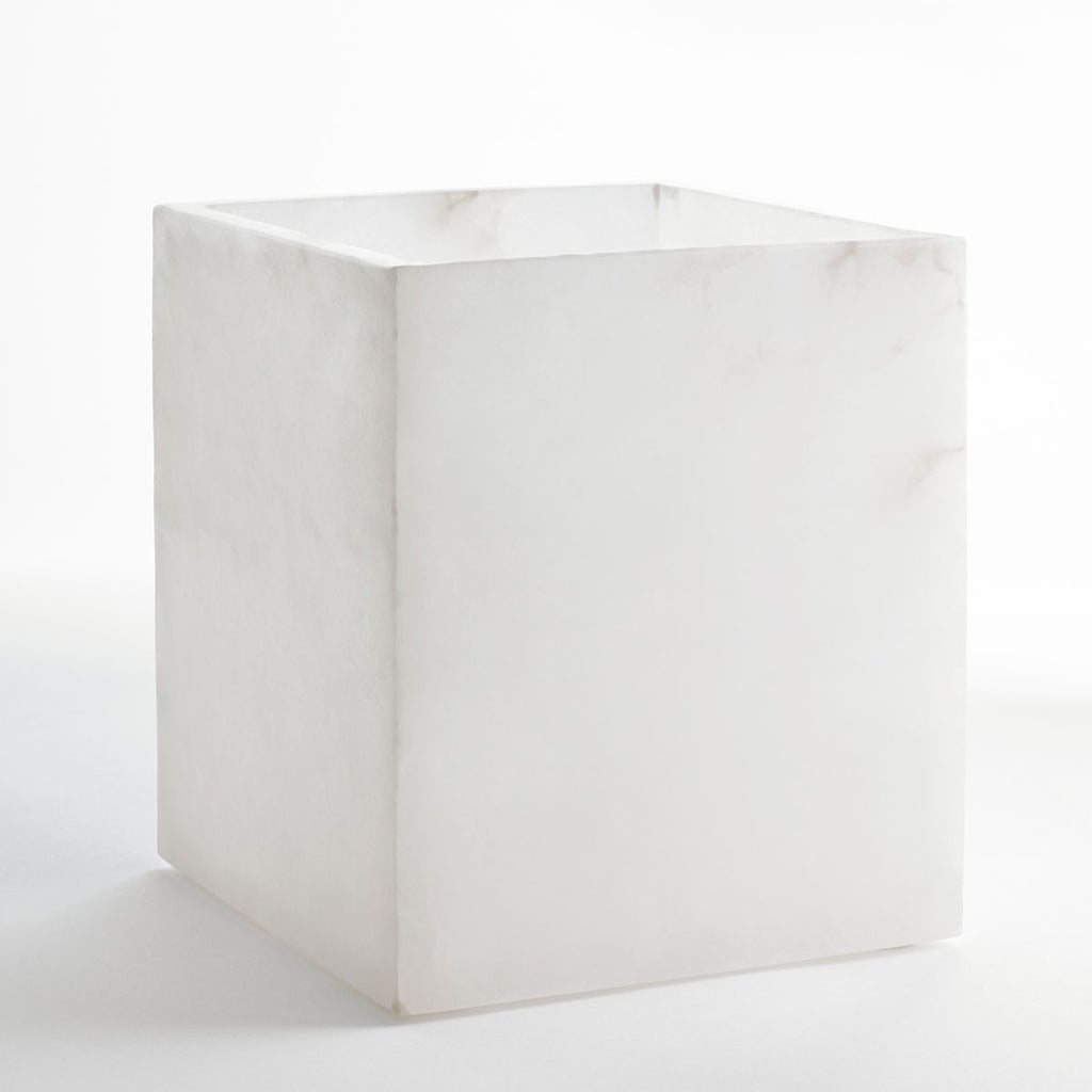 Alabaster Wastebasket