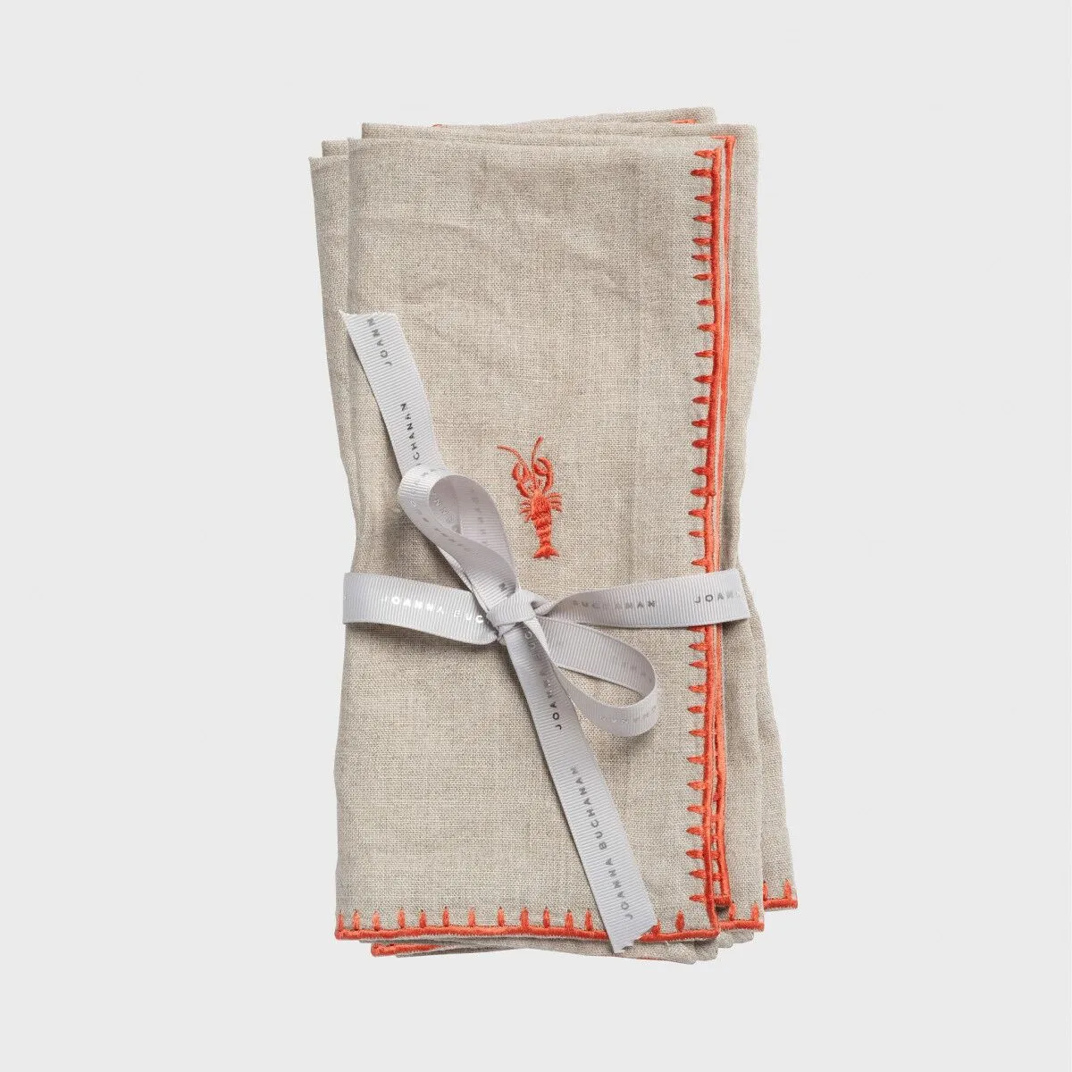 Joanna Buchanan Lobster Embroidered Dinner Napkins