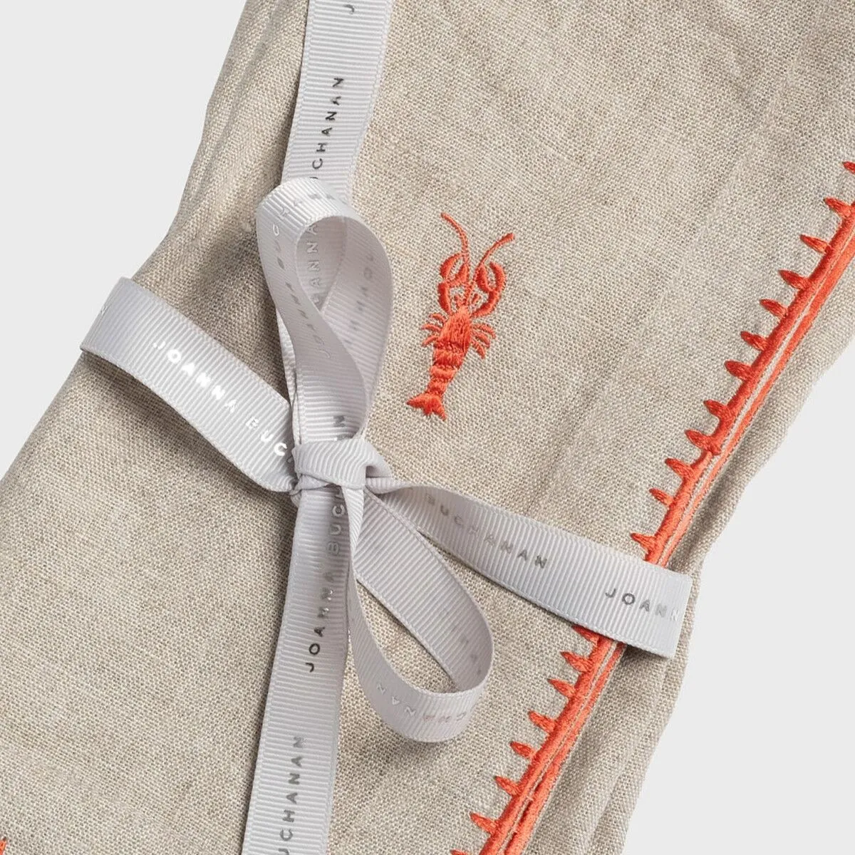 Joanna Buchanan Lobster Embroidered Dinner Napkins