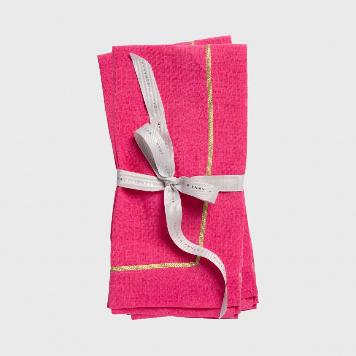 Joanna Buchanan gold trim linen dinner napkin