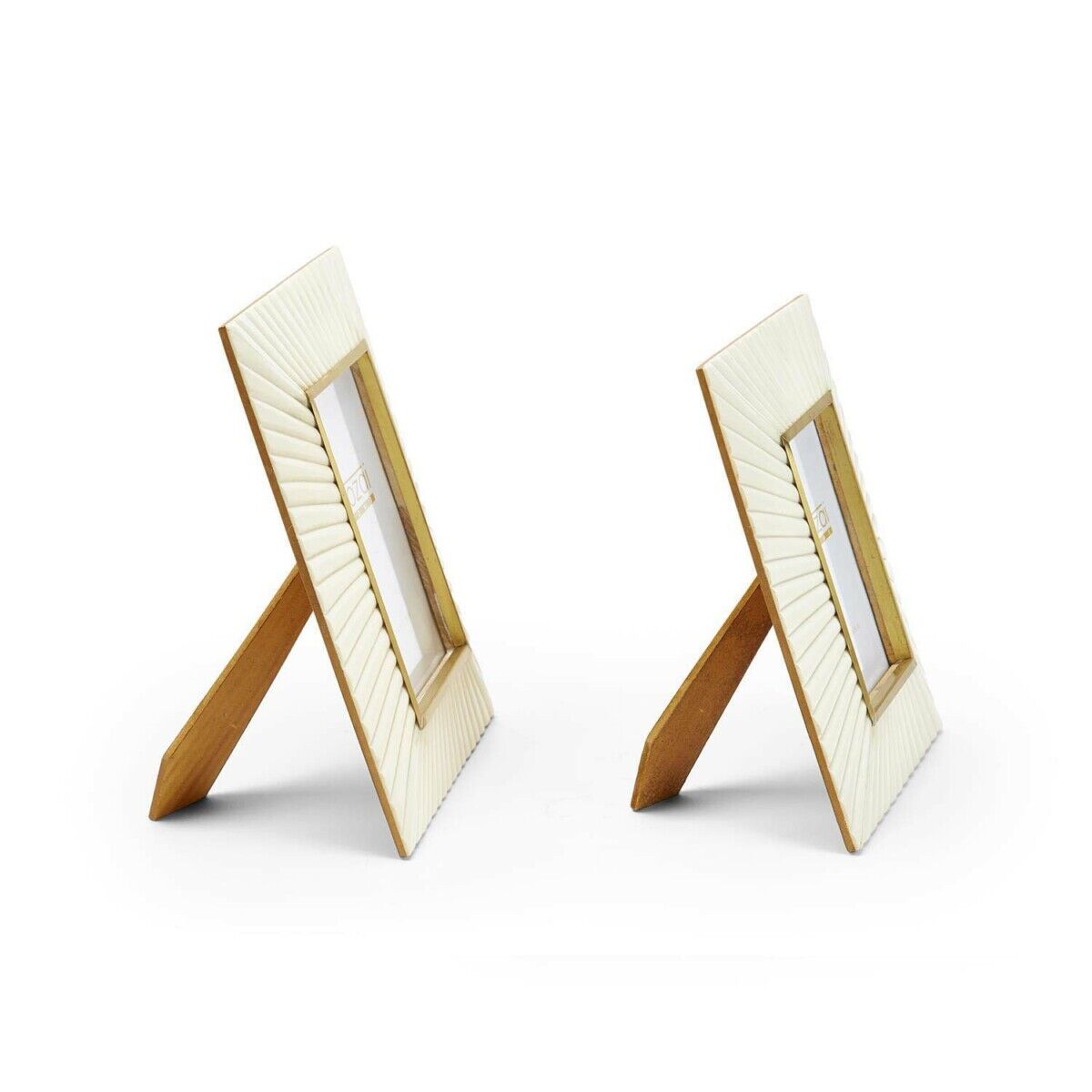Tozai Home Sunburst Picture Frames W/ Brass Border