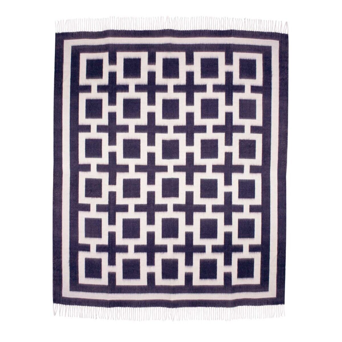 JONATHAN ADLER NIXON BABY ALPACA THROW NAVY