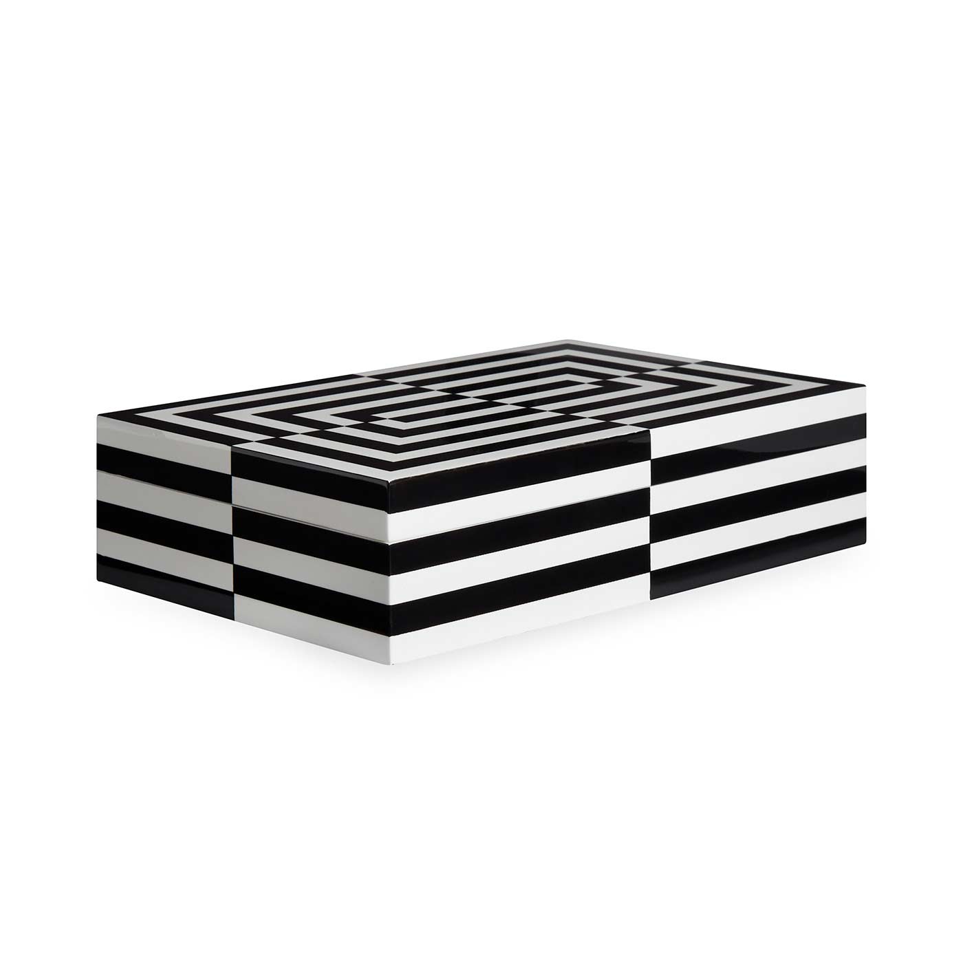 Jonathan Adler Op Art Lacquer Box Large
