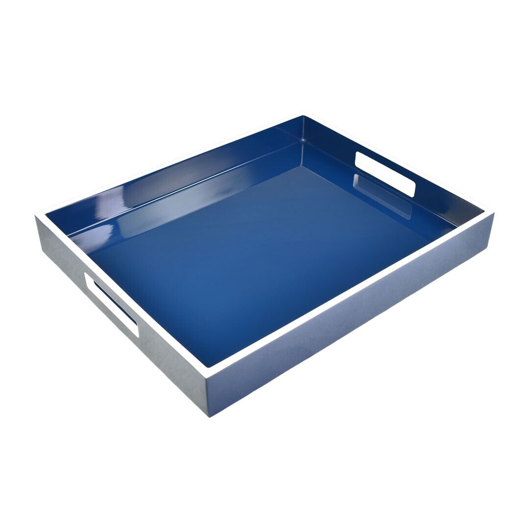 Pacific Connections Navy Blue with White Trim Tray Reiko