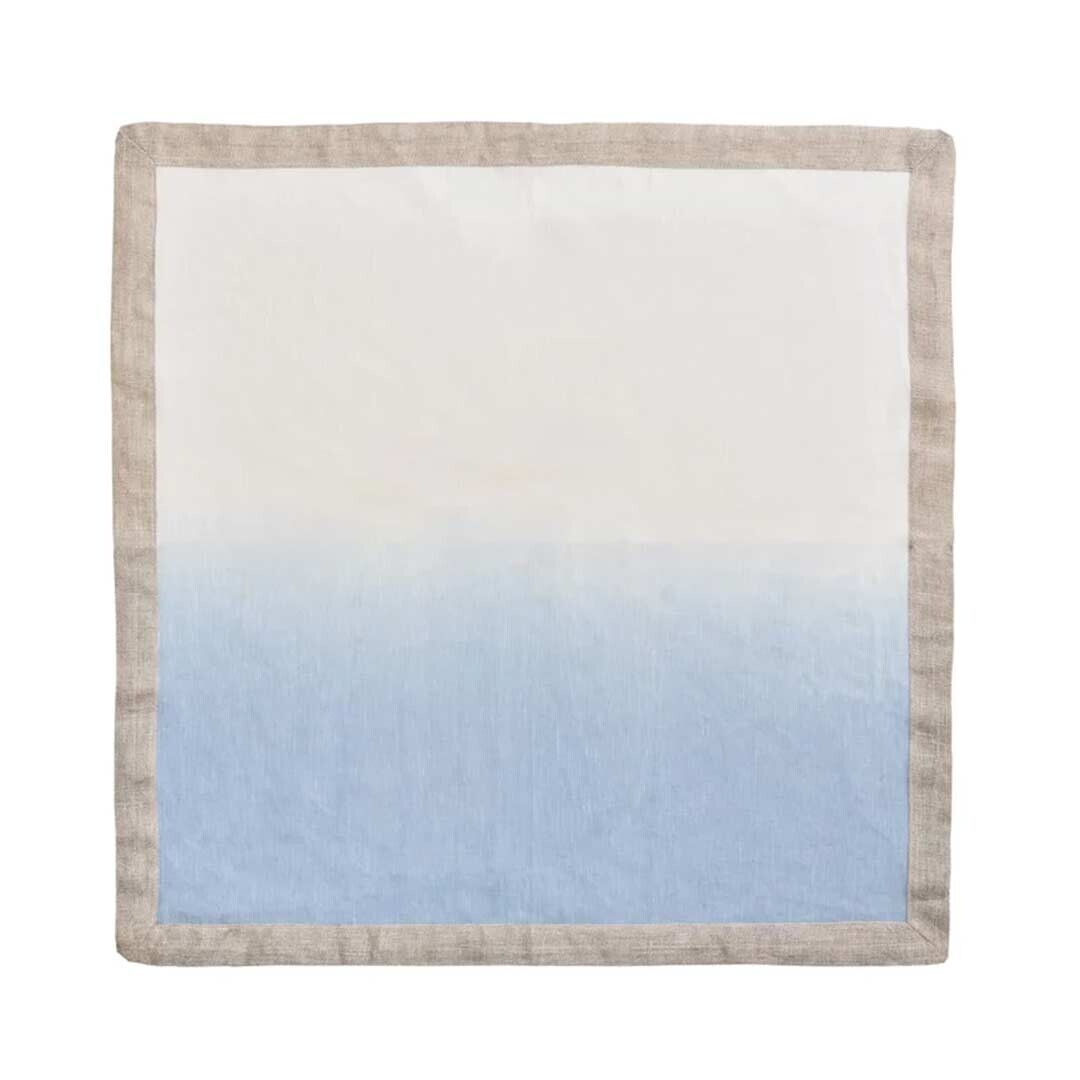 Kim Seybert Dip Dye Napkin in White & Periwinkle