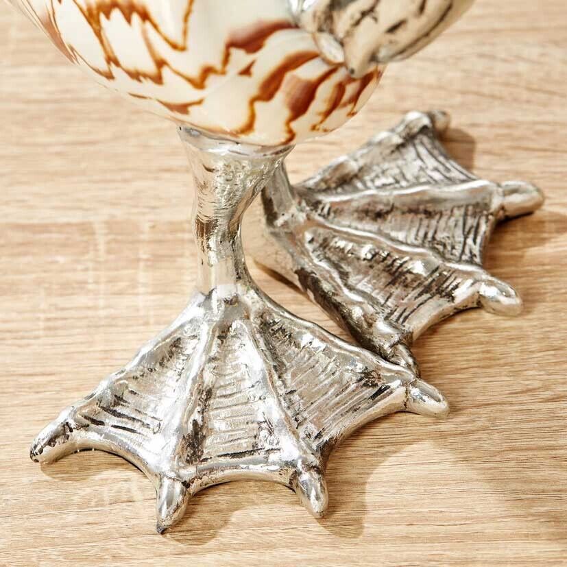 Two's Company Pelican Sculptures Silver Plated Resin - Set of 2 - Image 5