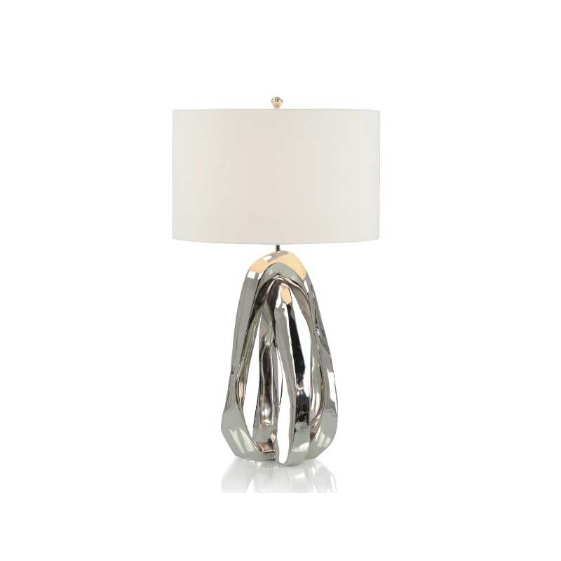John-Richard Amorphic Nickel Table Lamp