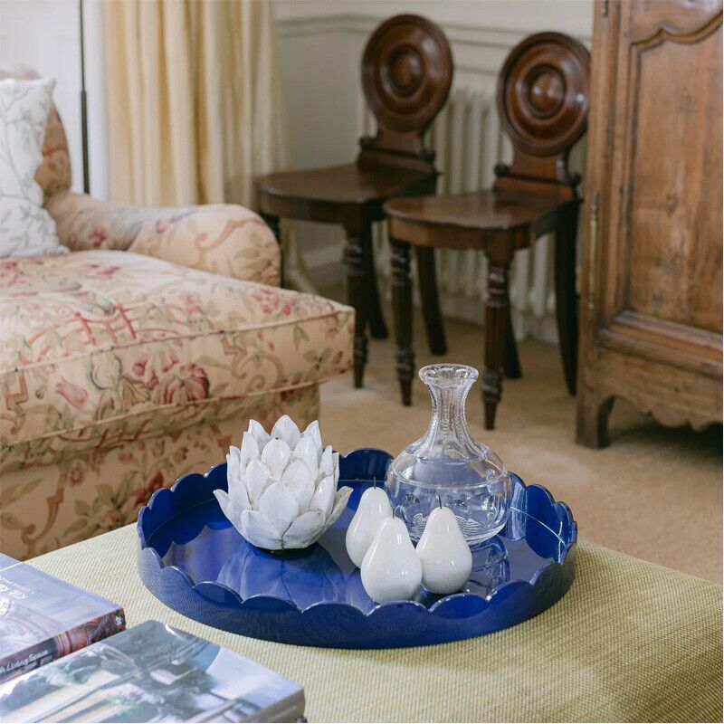 Addison Ross Round Large Lacquered Scallop Tray - Image 2