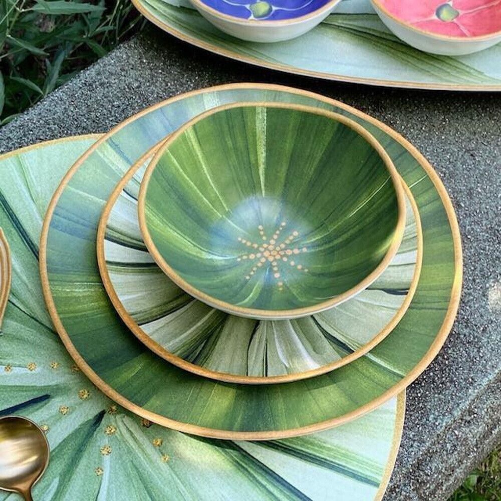 Carol Shiber Green Leaf Bowl Set