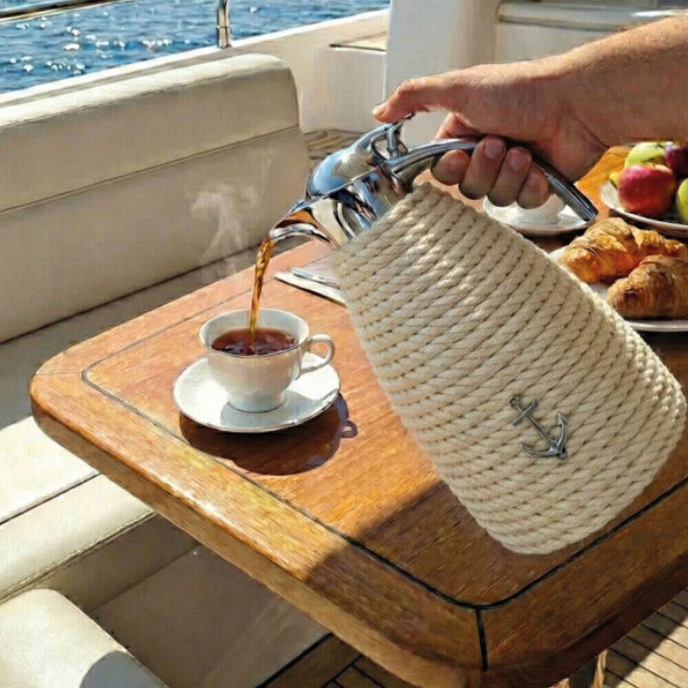 captainRA Beige Rope Design thermos