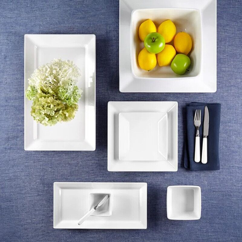 Diamond White Melamine Dinnerware Collection