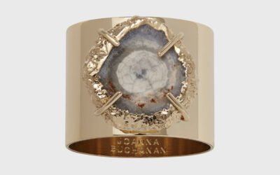 Joanna Buchanan Crystal Quartz Napkin Rings, Grey – Set of 2
