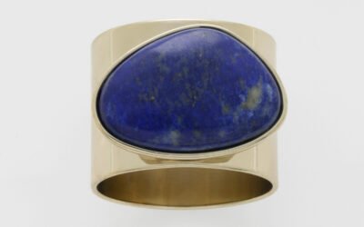Joanna Buchanan Gilt Edge Shell Napkin Rings, Lapis Lazuli – Set of 2