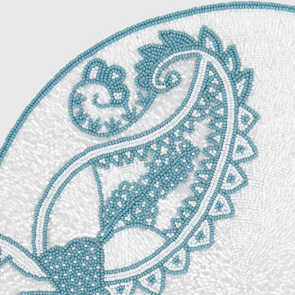Paisley placemat, turquoise
