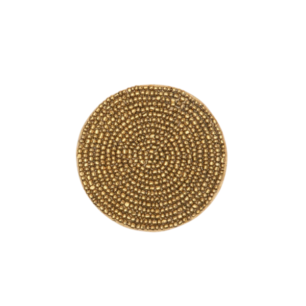 Glass beaded coasters Gold