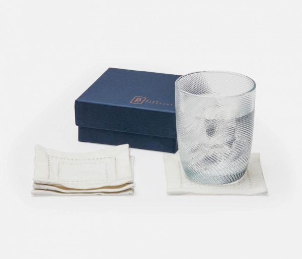 Woven Square Coasters Ivory