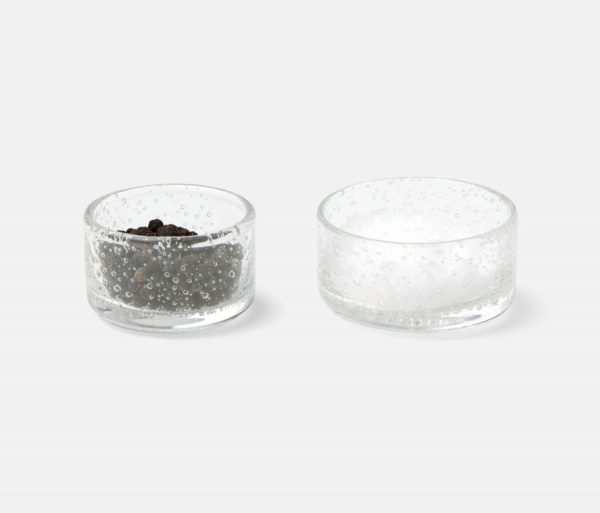 round mini bowls in clear handround mini bowls in clear hand blown glass, set of 2 #1