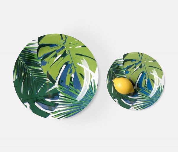 tropical mixed leaf dinner plate, set of 4 #1