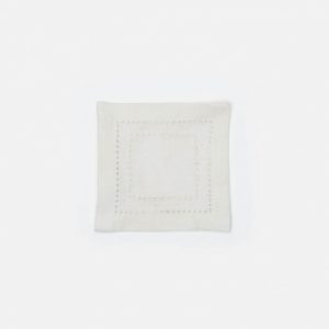 woven square coasters in ivory, set of 4 #1