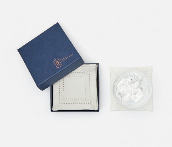 woven square coasters in ivory, set of 4 #1